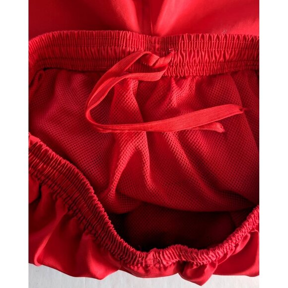 Umbro Men's Inter Soccer Shorts Red Drawstring Mesh Lined Inseam 7 In Logo XL - Picture 5 of 11